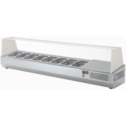 Vitrinette réfrigérée 6 bacs GN 1/4