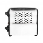 Grille-pain avec grilles sandwich 2 fentes chrome 1 kW