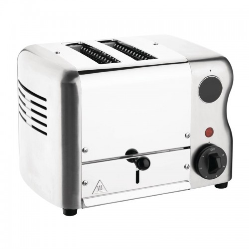 Grille-pain avec grilles sandwich 2 fentes chrome 1 kW Grille-pain avec grilles sandwich 2 fentes chrome 1 kW