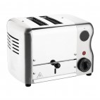 Grille-pain avec grilles sandwich 2 fentes chrome 1 kW