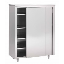 Armoire murale, portes coulisantes, inox AISI 304, L 1000 x P 400 x H 600 mm