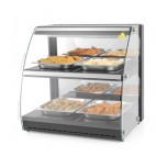 Vitrine de table chauffante Quartz 2 niveaux inox 550 W