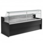 Vitrine horizontale positive avec réserve vitre bombée ventilée L 2000 mm