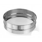 Tamis Ø250 x (H)75 mm mailles 3x3mm pour chapelure avec crochet de suspension