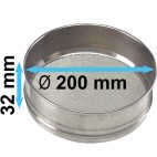 Tamis d'analyse en acier inox Ø 200 x H 32 mm maille 5 mm