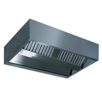 Hotte standard neutre plan incliné, acier Inox AISI 441, 1150 M3/H