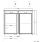 Lot de 2 chambres de fermentation avec sol type CA 4 pour 2 chariots en 600x800 mm