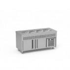 Meuble avec cuve réfrigérée 4 GN 1/1-200 et réserve