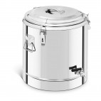 Conteneur isotherme acier inoxydable 35 L avec robinet de vidange