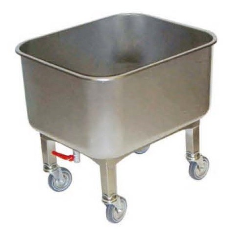 Cuve roulante avec robinet de vidange en inox AISI 304 80 litres Cuve roulante avec robinet de vidange en inox AISI 304 80 litres