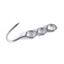 CROCHETS EN INOX 304 POLI 3 TROUS, longueur : 165 mm, diamètre 5 mm