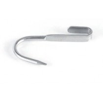 CROCHETS COULISSANTS EN INOX 304 POUR BARRE LISSE, longueur : 100 mm, dent : ouverte