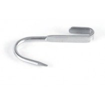 Crochet Coulissant inox 304 pour barre lisse section 100 x 6 dent: ouverte