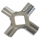 Couteau monocorps, en acier inox, avec 4 lames, pour hachoir type N22