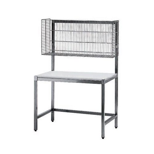 Table de mise sous barquette chassis inox 304 dessus poly P 700 mm Table de mise sous barquette chassis inox 304 dessus poly P 700 mm