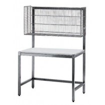 Table de mise sous barquette chassis inox 304 dessus poly P 700 mm
