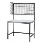 Table de mise sous barquette chassis et dessus inox 304 P 700 mm