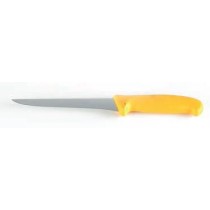 COUTEAU DESOSSEUR ÉTROIT à manche de couleur jaune, longueur manche : 170 mm