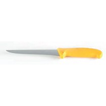 Couteau à saigner à manche de couleur jaune