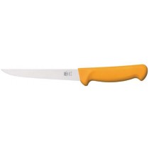 COUTEAU À DÉSOSSER MANCHE JAUNE, LAME FORTE, longueur : 140 mm