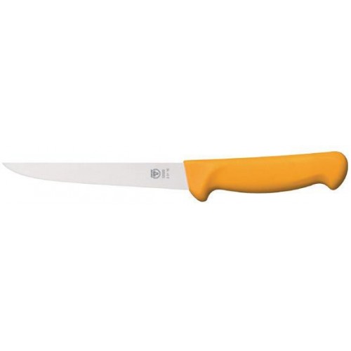 Couteau à désosser manche jaune lame forte Couteau à désosser manche jaune lame forte