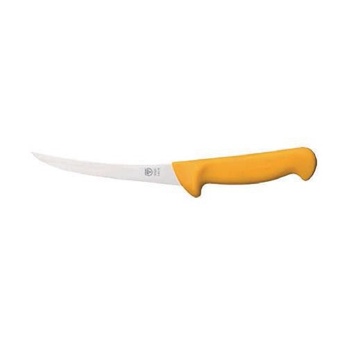 Couteau à désosser manche polyamide orange lame etroite recourbée Couteau à désosser manche polyamide orange lame etroite recourbée