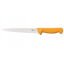 COUTEAU À DÉNERVER ET À EPLUCHER MANCHE JAUNE, LAME SEMI-FLEXIBLE, longueur : 180 mm