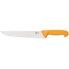 Couteau de boucher manche polyamide orange lame forte