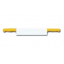 Couteau à fromage droit 2 manches manche polypropylène jaune