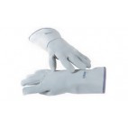 Gant de protection thermique 5 doigts en cuir gris longueur 360 mm