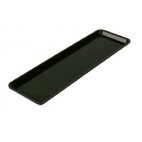 Plat plexi noir rectangulaire GN2/4 , 530 x 162 x 17 mm