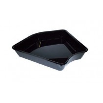 Plat plexi noir angle arrondi , 280 x 135 x 20 mm
