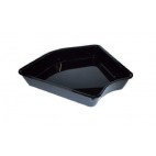 Plat plexi noir angle arrondi , 280 x 135 x 20 mm