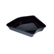 Plateau cuisine plexi noir angle arrondi P 135 mm