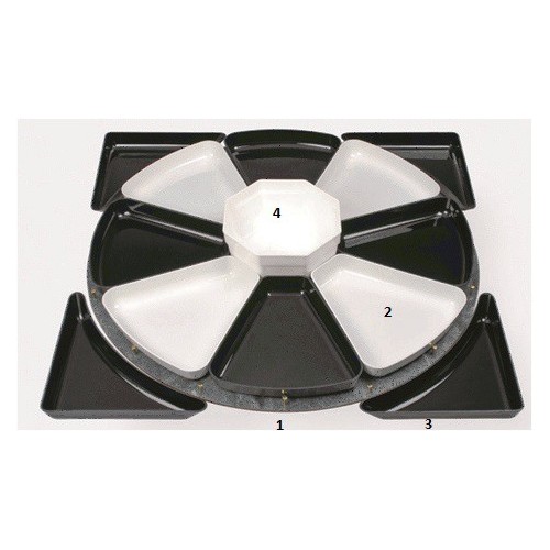 Plateau ø750mm sans bacs ABS noirs H-40mm Plateau ø750mm sans bacs ABS noirs H-40mm