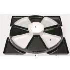 Plateau ø750mm sans bacs ABS noirs H-40mm