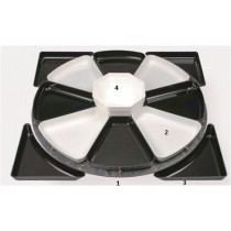 Plateau ø750mm sans bacs ABS noirs H-40mm