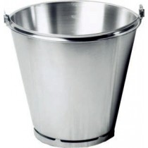 Seau inox avec graduations et pied renforcé 12 L H 290 x Ø 300 mm