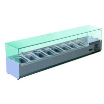 Vitrines à ingredients, pare-haleine en verre