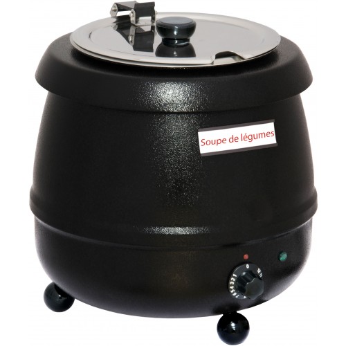 Soupiere 9 litres boîtier en tôle d’acier thermolaqué 400W Soupiere 9 litres boîtier en tôle d’acier thermolaqué 400W
