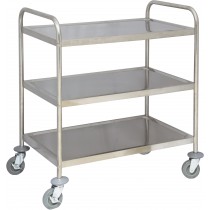 Chariot en inox 2 plateaux  , acier inoxydable , 920 x 600 x 945 mm