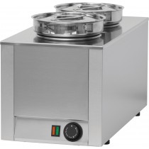 Bain marie à sauce 2 cuves professionnel en acier inoxydable 400 W