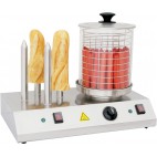 Appareil à hot-dog professionnel électrique 4 plots en acier inoxydable 550 W 
