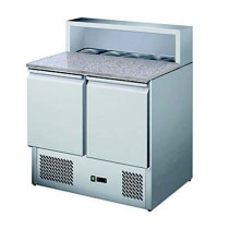 Table à pizza, 5 bacs, inox 900 X 700 X 1075