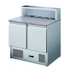 Table à pizza, 5 bacs, inox 900 X 700 X 1075
