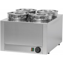 Bain marie à sauce 4 cuves professionnel en acier inoxydable 800 W 