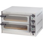 Four à pizza en acier inoxydable 2 chambres 2700 W