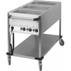 Chariot bain-marie professionnel à eau 3 x GN 1/1 en acier inoxydable 2100 W