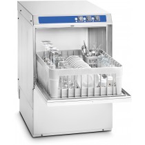 Lave-verre professionnel 400 pompe de vidange et adoucisseur intégrés en acier Inox AISI 18/10, 3 200 W