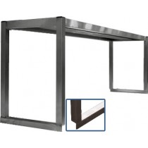 Étagère professionnelle inox cuisine sur colonnette 1 niveau P 300 mm inox ferritique